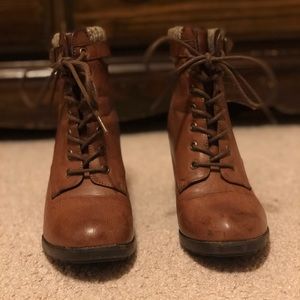 Brown Leather Booties